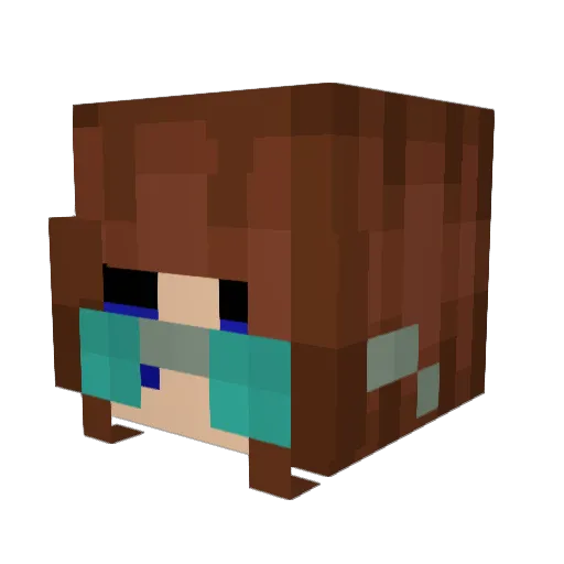 ArT_Rose Minecraft avatar head, 3D render