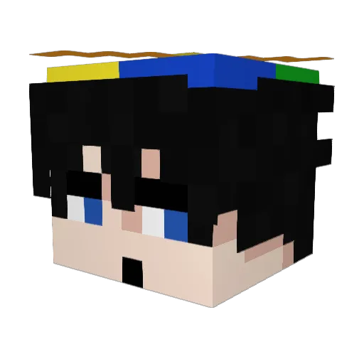 ArTed_ Minecraft avatar head, 3D render
