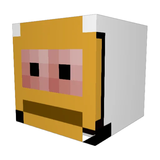 ArWeReddy Minecraft avatar head, 3D render