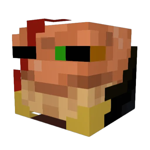 ArZePanK Minecraft avatar head, 3D render
