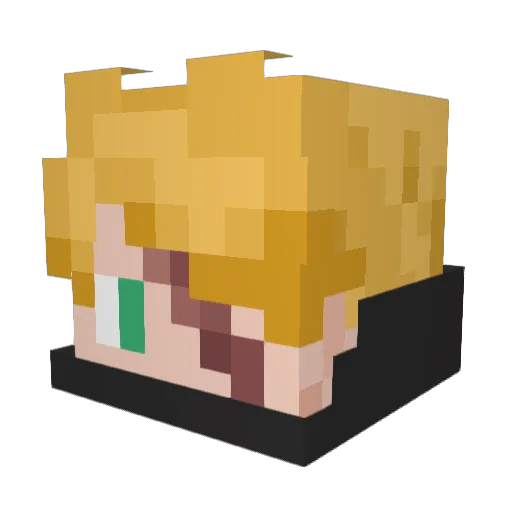 Ar_ReinerBraun Minecraft avatar head, 3D render