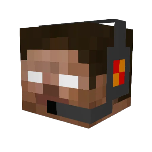Ar_ruc Minecraft avatar head, 3D render