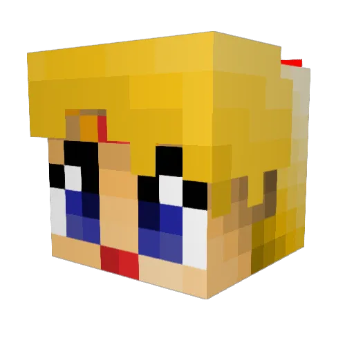 AraL0V3 Minecraft avatar head, 3D render