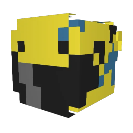 Araanxii Minecraft avatar head, 3D render
