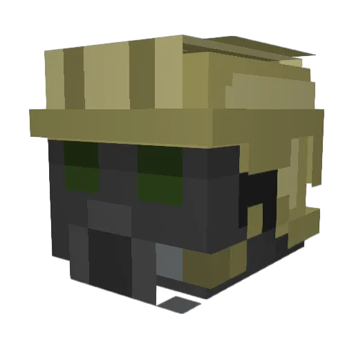 ArabBeeSiren Minecraft avatar head, 3D render