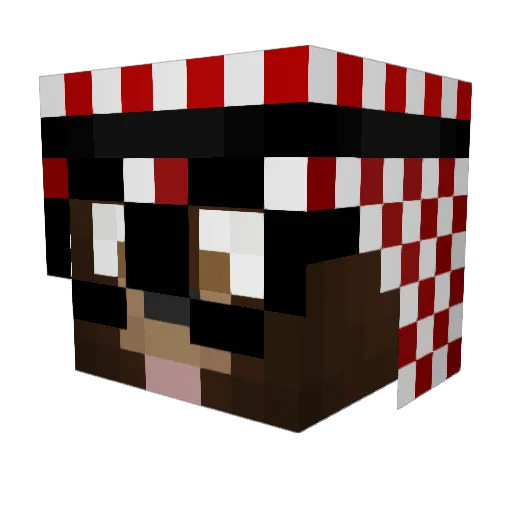 Arabaer Minecraft avatar head, 3D render