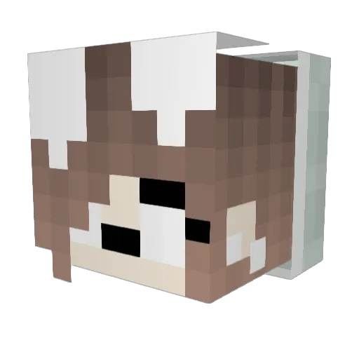 Arabbby Minecraft avatar head, 3D render