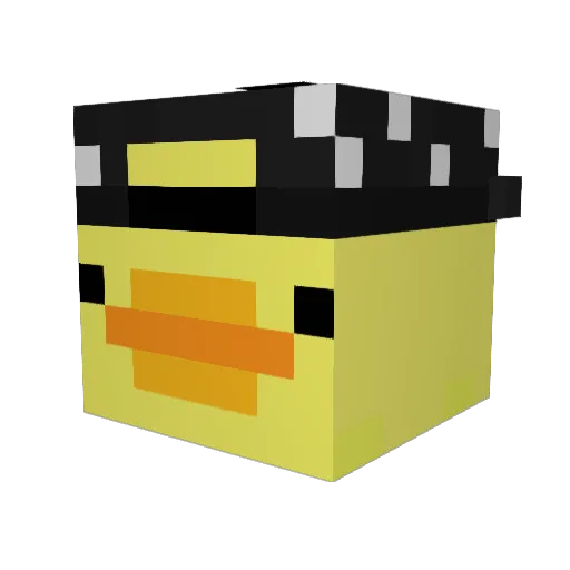 Arabe Minecraft avatar head, 3D render