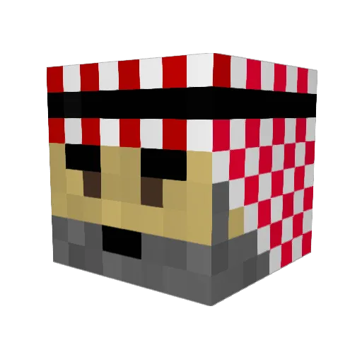ArabgoBoom Minecraft avatar head, 3D render