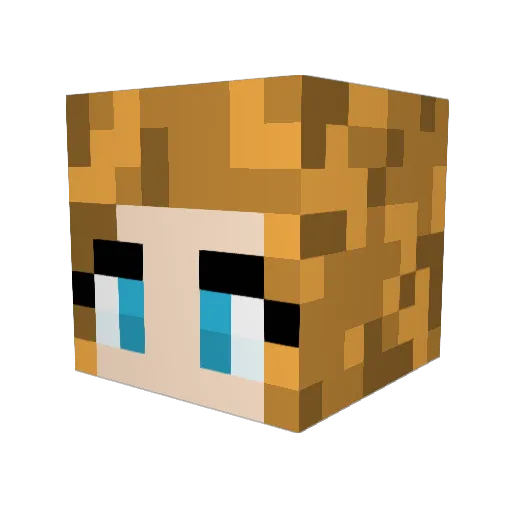 Arabi Minecraft avatar head, 3D render