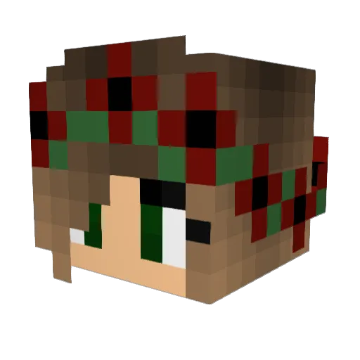 Arabian Minecraft avatar head, 3D render