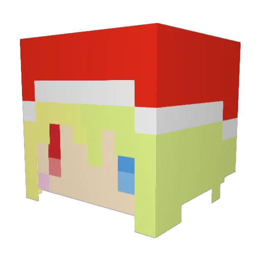 Arableague Minecraft avatar head, 3D render