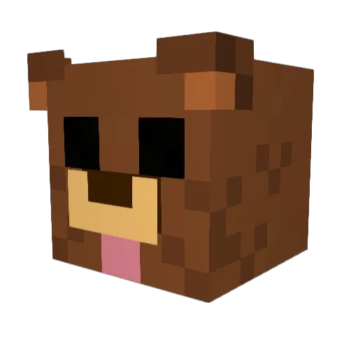 Arachnidian Minecraft avatar head, 3D render