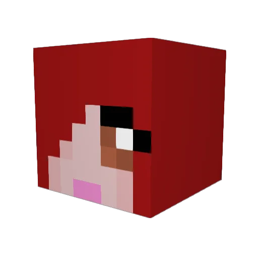 Aracia Minecraft avatar head, 3D render