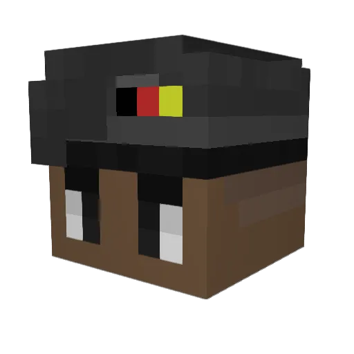 Aradaspis Minecraft avatar head, 3D render