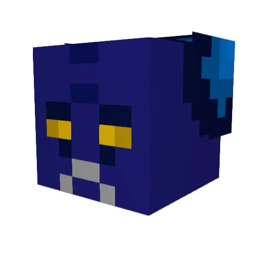 Aradea Minecraft avatar head, 3D render