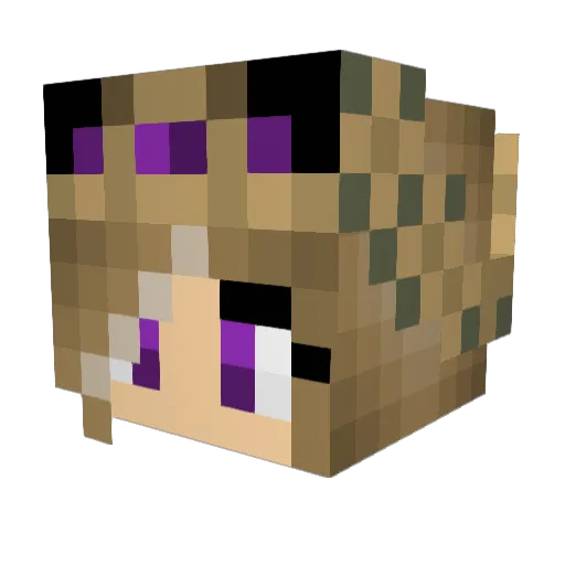 Aradiaa91 Minecraft avatar head, 3D render