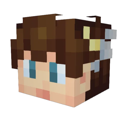 Aradonien Minecraft avatar head, 3D render