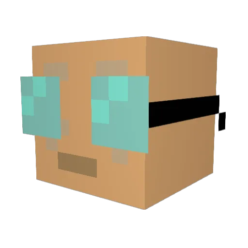 Aradream Minecraft avatar head, 3D render
