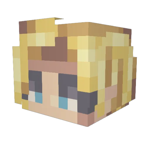 AraelXV Minecraft avatar head, 3D render