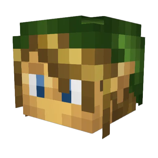 AraevinT Minecraft avatar head, 3D render