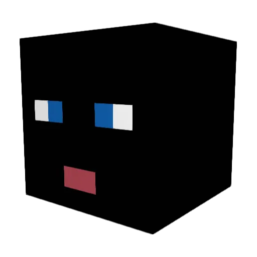 Arafi Minecraft avatar head, 3D render