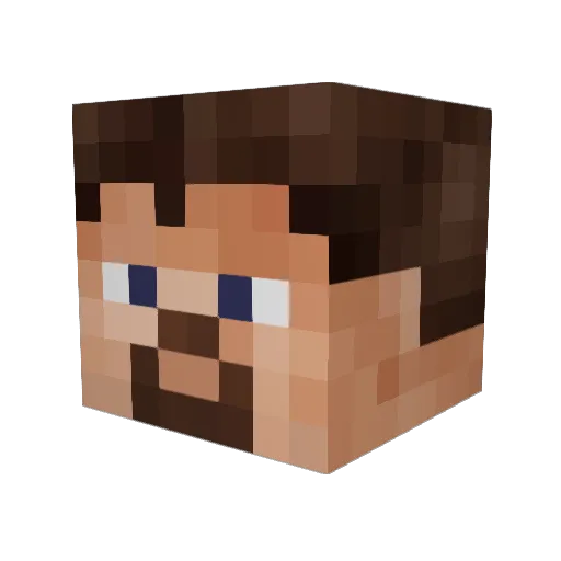 Arafiki Minecraft avatar head, 3D render