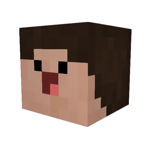 Aragon111 Minecraft avatar head, 3D render