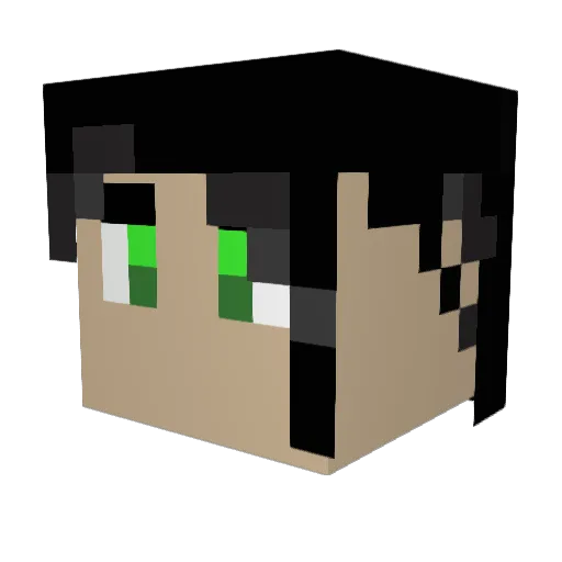 Arahat Minecraft avatar head, 3D render