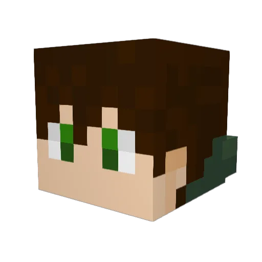 Arahorn Minecraft avatar head, 3D render
