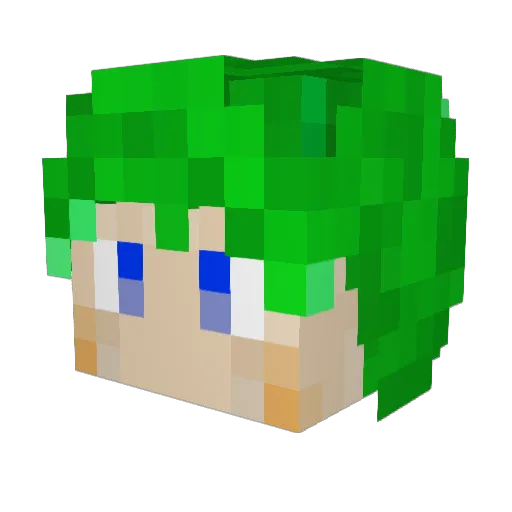 Arajiru929 Minecraft avatar head, 3D render