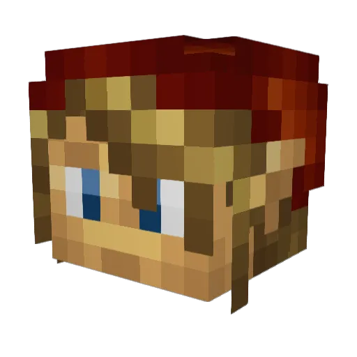 Araknos Minecraft avatar head, 3D render