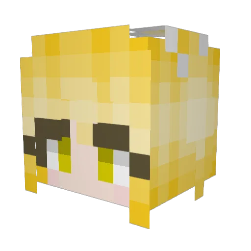 Aralda Minecraft avatar head, 3D render
