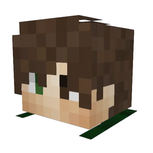Aralder Minecraft avatar head, 3D render