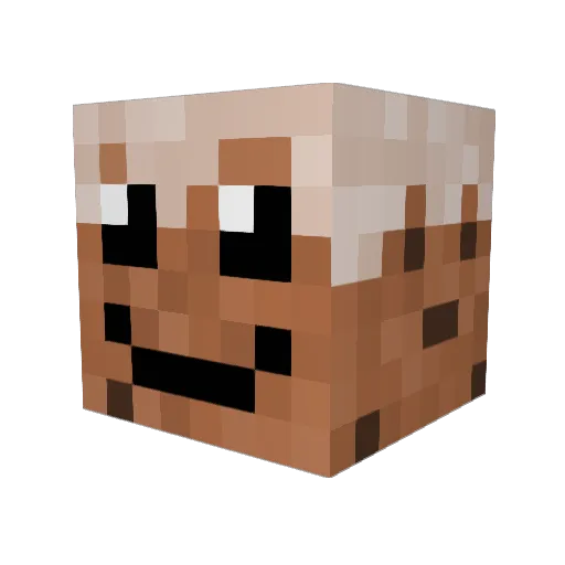 Arale112 Minecraft avatar head, 3D render