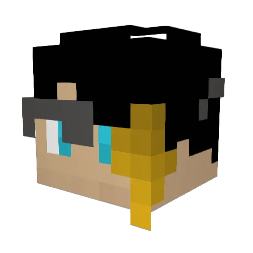 Aralogaan Minecraft avatar head, 3D render