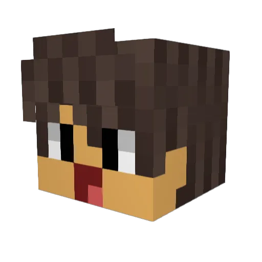 AramPower Minecraft avatar head, 3D render
