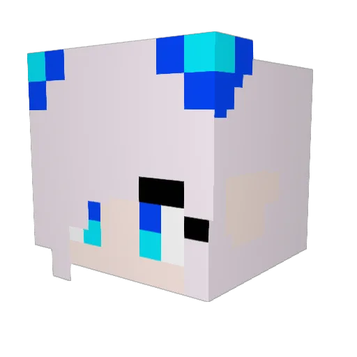 ArameEl Minecraft avatar head, 3D render