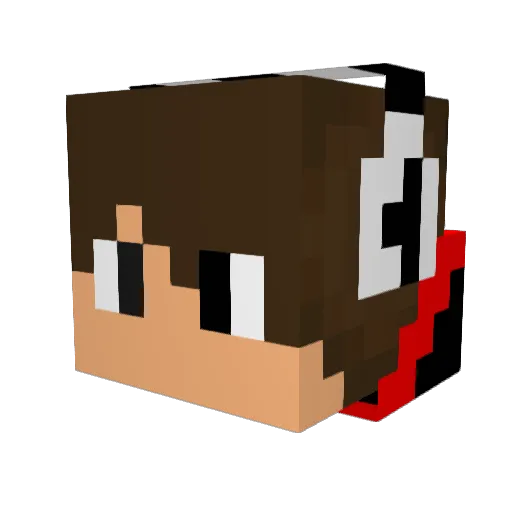 Aramek Minecraft avatar head, 3D render
