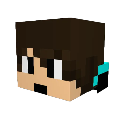 Aramore Minecraft avatar head, 3D render