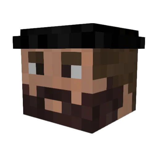 Aran_CZ Minecraft avatar head, 3D render