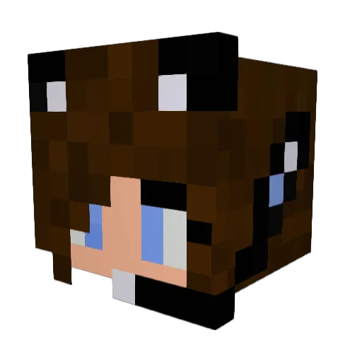 Aranakiyou Minecraft avatar head, 3D render