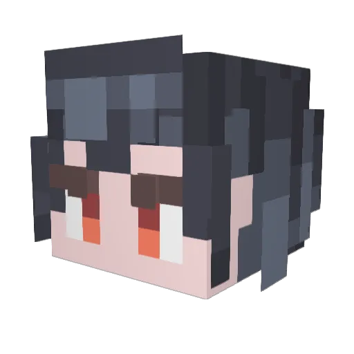 Aranakkk Minecraft avatar head, 3D render