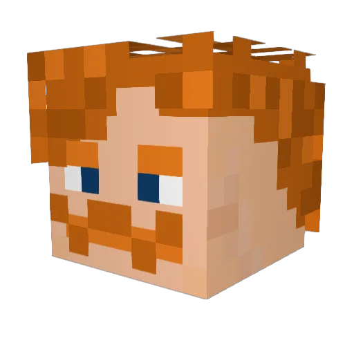 Arandoze Minecraft avatar head, 3D render