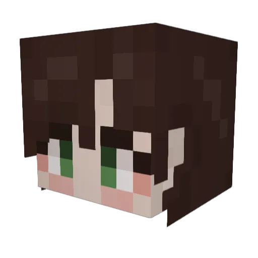 AraneaLill Minecraft avatar head, 3D render