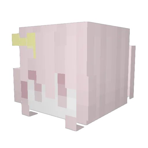 Aranelie Minecraft avatar head, 3D render