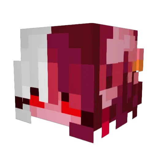 Araneoidea Minecraft avatar head, 3D render
