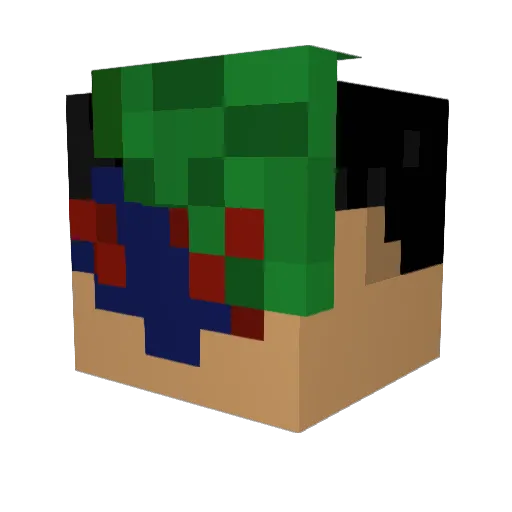 AranhaZat Minecraft avatar head, 3D render