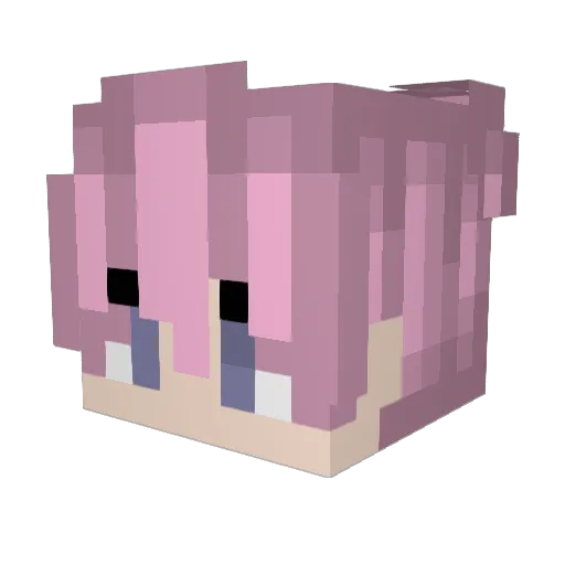 Aranlia Minecraft avatar head, 3D render