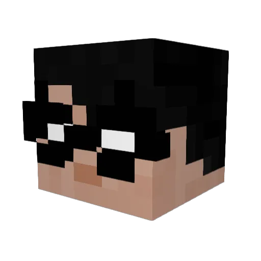 Aranoc Minecraft avatar head, 3D render
